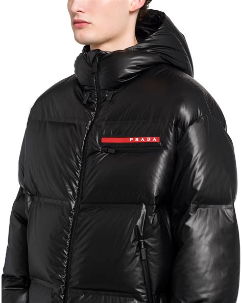 prada men down jacket|Prada nylon jacket men's.